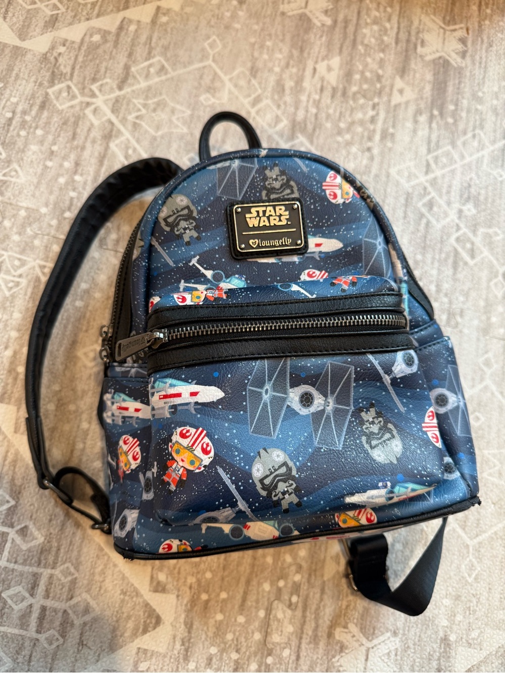 Star Wars x Loungefly Star Wars Navy Blue Galactic Kids Mini Backpack